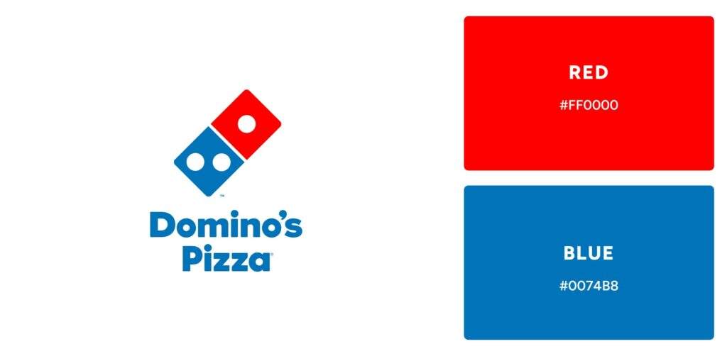 Domino's Logo Colors Psychology - Red and Blue