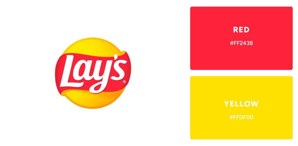 Lays Logo Colors Psychology - Red and Yellow