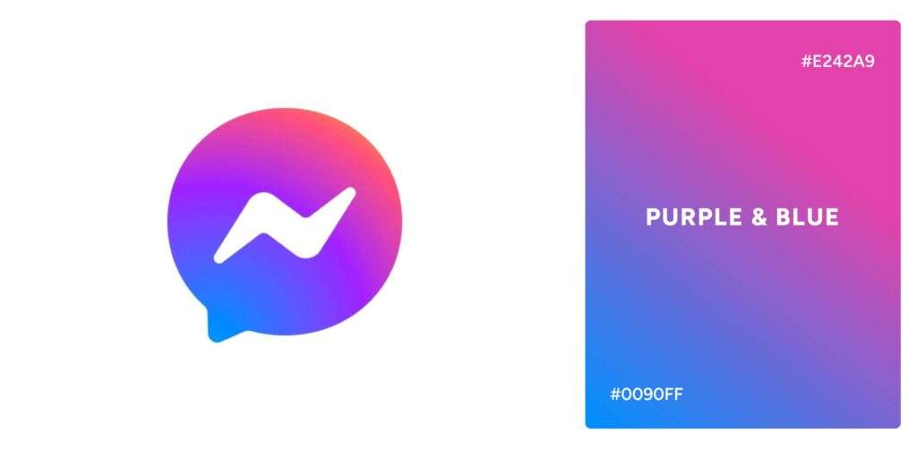 Messenger Logo Colors Psychology - Purple-Blue Gradient