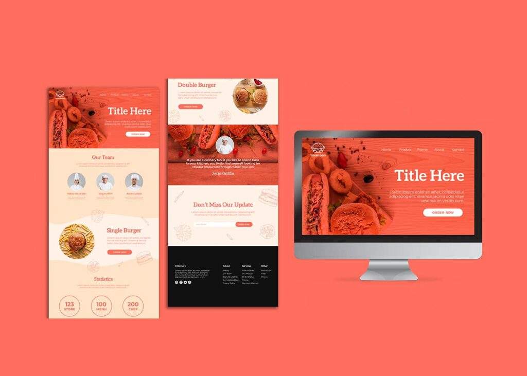 Minimal Website Design for Restaurant Brands