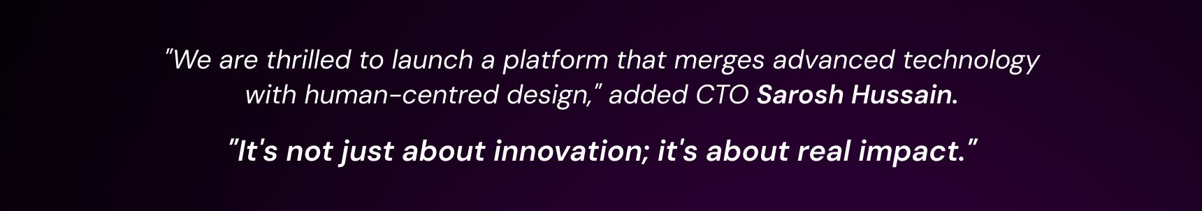 It's not just about innovation; it's about real impact.
